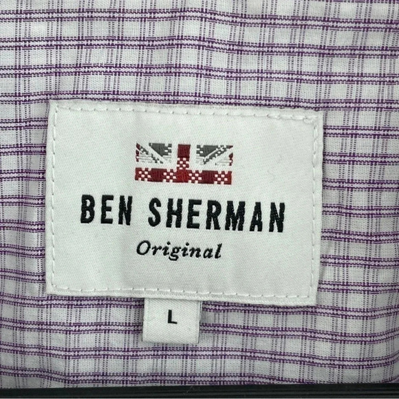 Ben Sherman mens size L long sleeve button down gray shirt 0672 - Picture 4 of 8